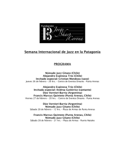 Semana Internacional de Jazz en la Patagonia