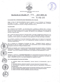 "l 3 FEB 20i5 - Municipalidad Provincial del Callao
