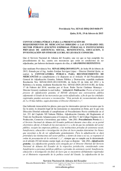 Servicio Nacional de Aduana del Ecuador