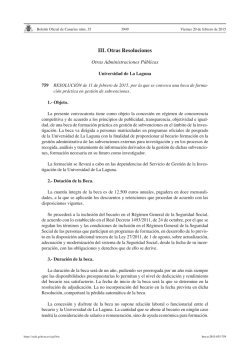 III. Otras Resoluciones - Sede electrónica del Gobierno de Canarias