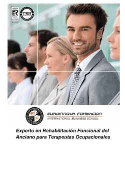 Experto en Rehabilitación Funcional del Anciano para Terapeutas