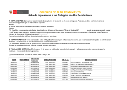 Lista de Ingresantes a los Colegios de Alto - UGEL
