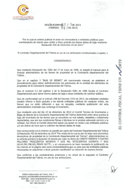información - Contraloría Departamental del Tolima