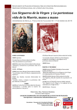 Los Sirgueros de la Virgen y La portentosa vida de la Muerte, mano