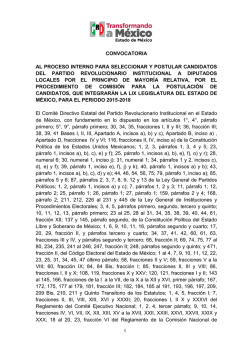 convocatoria al proceso interno para seleccionar y