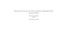 Horarios en formato PDF - Facultad de Ciencias