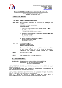 programa definitivo - sociedad valenciana de nefrología