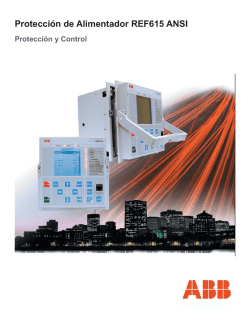Protección de Alimentador REF615 ANSI Protección y Control