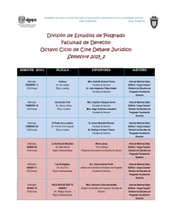 Programa semestral - Cine Debate Jurídico