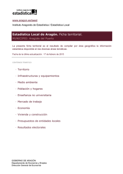 Estadística Local de Aragón. Ficha territorial.