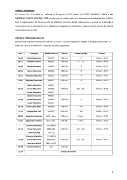Reglamento Cross Zurita 2015 - Federación Aragonesa de Atletismo