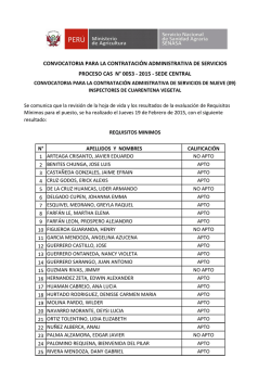 Resultados de Requisitos Mínimos