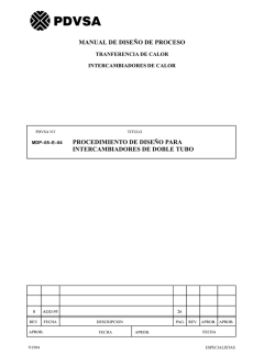 Procedimiento de Diseño para Intercambiadores de Doble Tubo