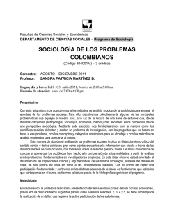 Sociologia de los Problemas Colombianos