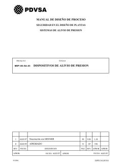 DISPOSITIVOS DE ALIVIO DE PRESION MANUAL