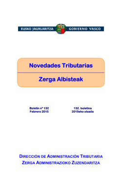 Novedades Tributarias Zerga Albisteak