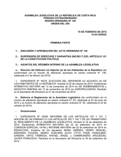 1 asamblea legislativa de la república de costa rica período