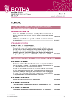 SUMARIO - Diputación Foral de Álava