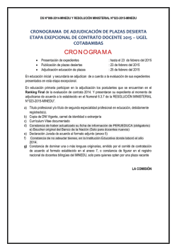 CRONOGRAMA - UGEL Cotabambas