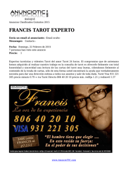 FRANCIS TAROT EXPERTO
