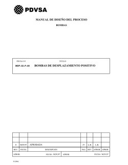 Bombas de Desplazamiento Positivo