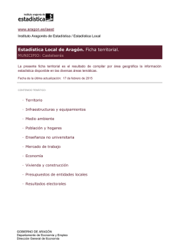 Estad&iacute;stica Local de Arag&oacute;n. Ficha territorial.
