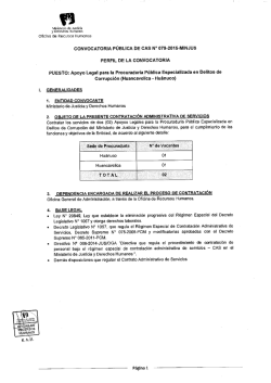 convocatoria pública de cas n° 079-2015