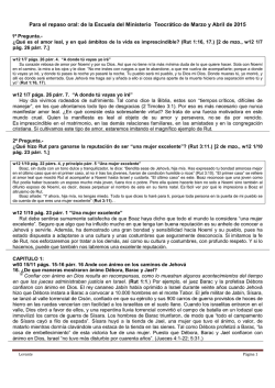 Puntos Sobresalientes Rut 1 al 4