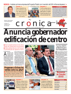 Versión Impresa - La Crónica de Hoy en Hidalgo