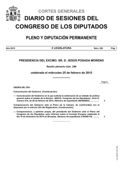 Diario de Sesiones de Pleno y Diputación Permanente