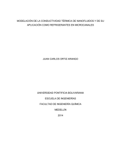 modelación de la conductividad térmica de nanofluidos y de su