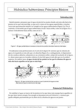 Hidráulica Subterránea: Principios Básicos
