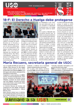El Derecho a Huelga debe protegerse María Recuero - LSB-USO