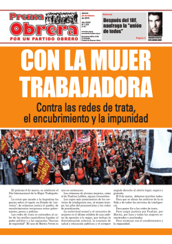 Contra las redes de trata, el encubrimiento y la impunidad