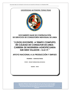 “2 (DOS) DOCENTES A TIEMPO COMPLETO, EN CALIDAD DE