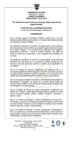 “Por medio de la cual se convoca a concurso público para