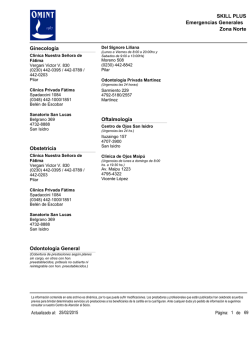 Zona Norte SKILL PLUS Emergencias Generales