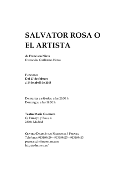 Salvator Rosa o El artista - Centro Dramático Nacional