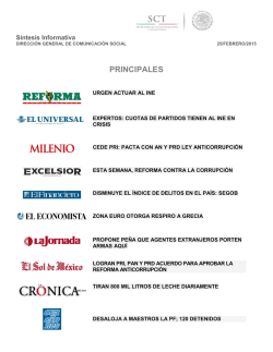 PRINCIPALES - Secretaría de Comunicaciones y Transportes