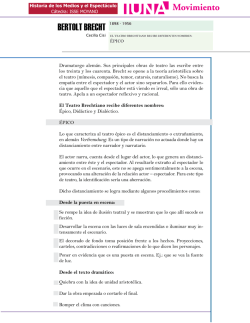 Brecht - historia de los medios y el espeéctaculo