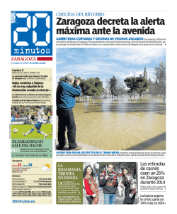 Zaragoza decreta la alerta máxima ante la avenida