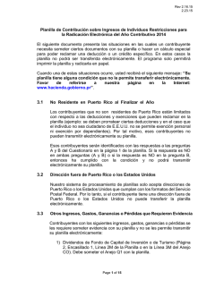 Planilla de Contribuci&oacute;n sobre Ingresos de Individuos Restricciones