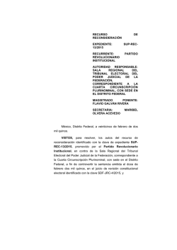 SUP-REC-0013-2015 - Tribunal Electoral del Poder Judicial de la