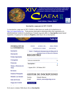 Instructivo para inscripción y pago para la XIV CIAEM