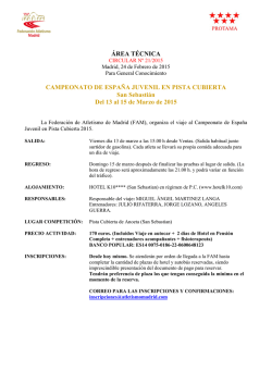 Viaje Cto España Juvenil PC 2015