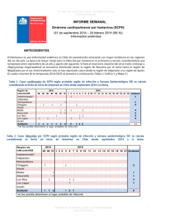 Actualización Informe Situación Epidemiológica Hantavirus SE 08