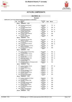 Cto Madrid Infantil (1ª Jornada) - Federación de Atletismo de Madrid