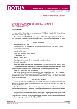 UPAD SOCIAL-JUZGADO DE LO SOCIAL NÚMERO 2 DE VITORIA