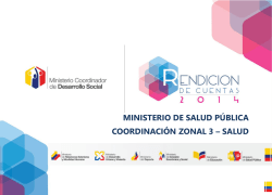 MINISTERIO DE SALUD PÚBLICA COORDINACIÓN ZONAL 3