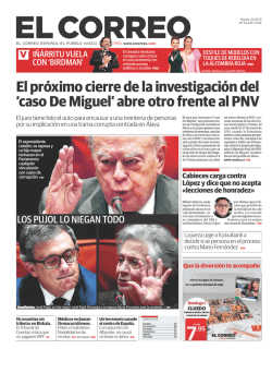 `caso De Miguel` abre otro frente al PNV